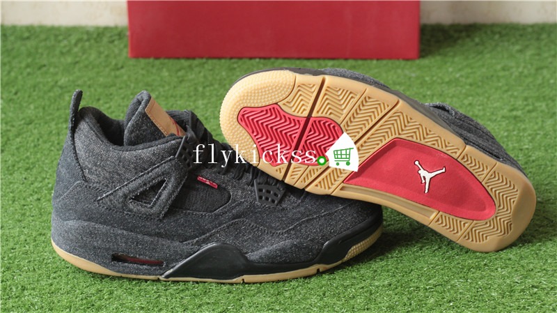 2018 Levi\'s x Air Jordan 4 Black